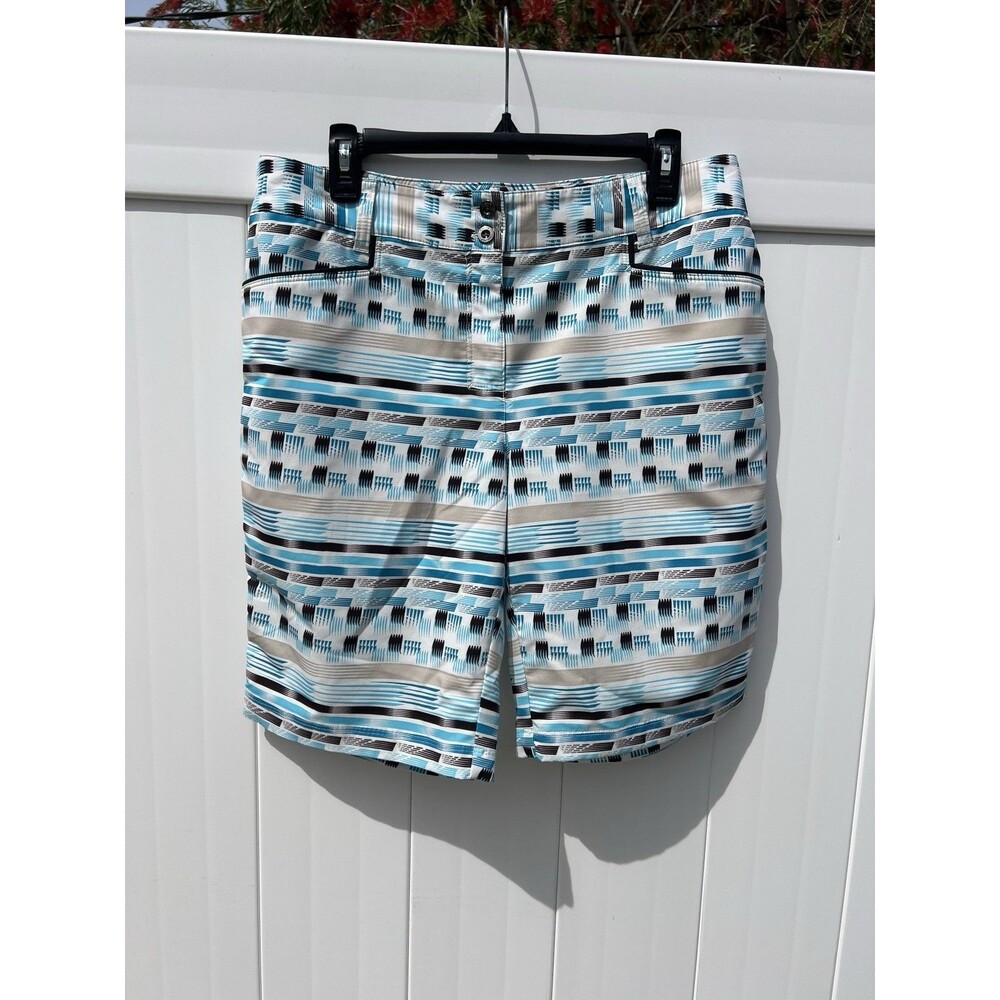 Chase 54 Womens Golf Shorts Sz 10 Multicolor Geometric Pattern